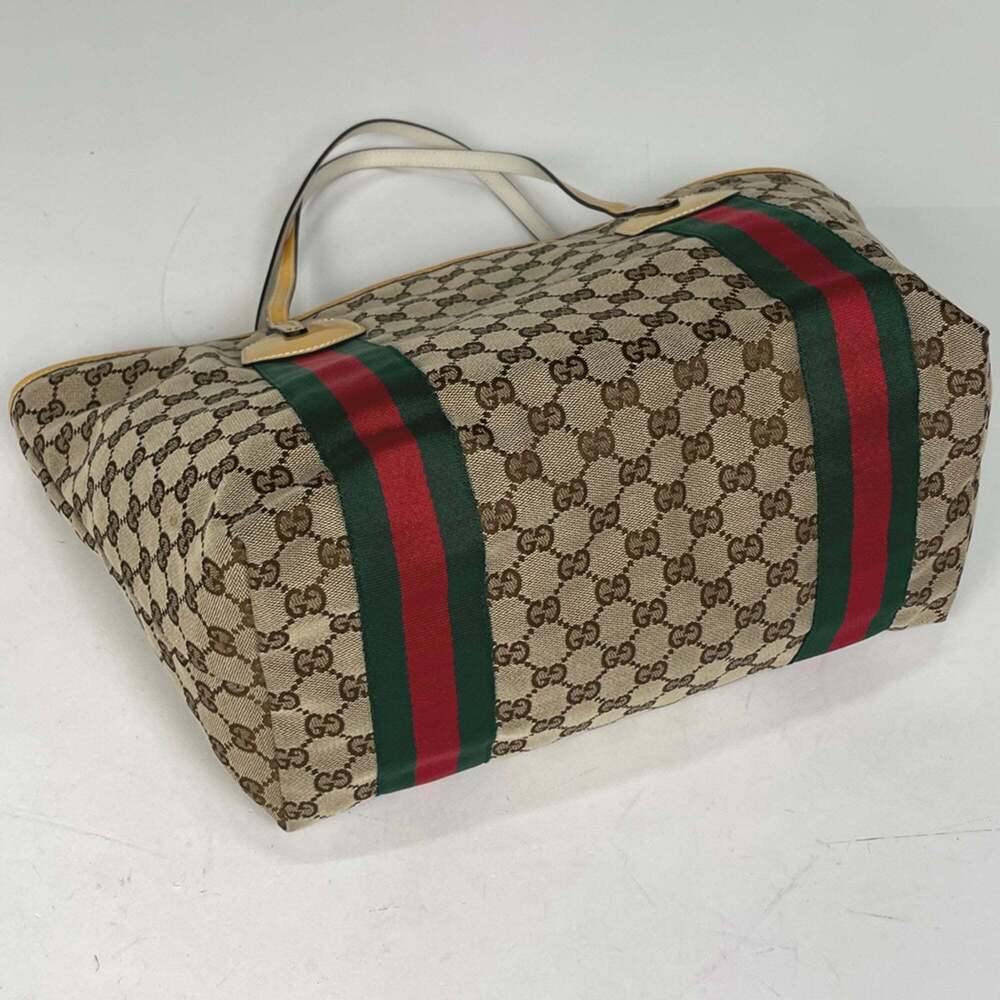 GUCCI Cream Canvas Tote Bag - Picture 2 of 9